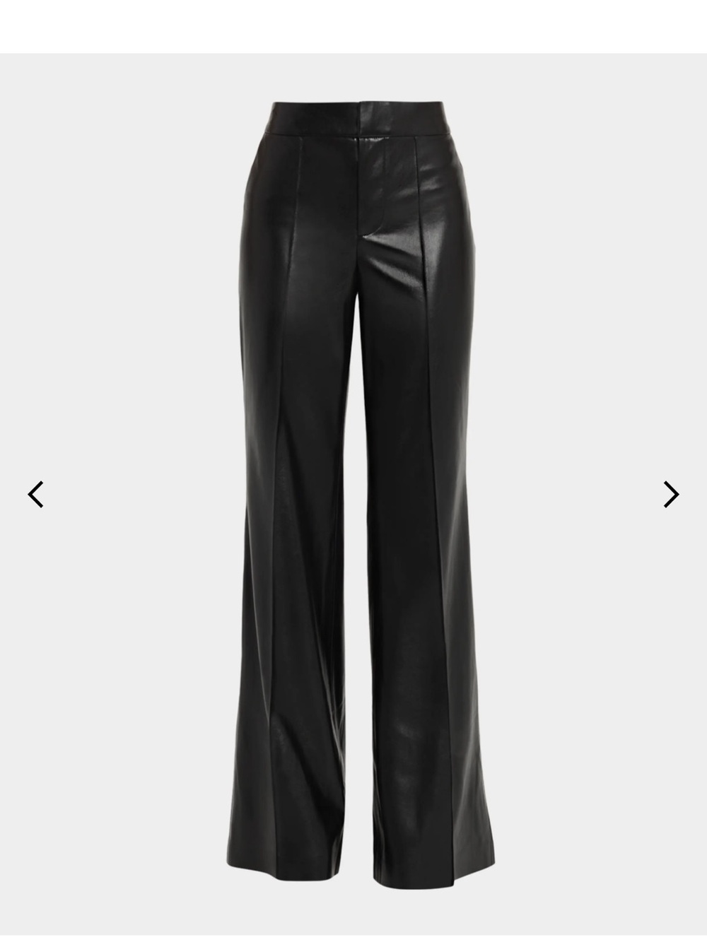 Alice + Olivia Dylan Vegan Leather Wide-Leg Pants New without tags